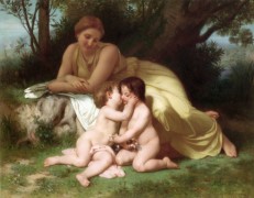 William Bouguereau_1861_Young Woman Contemplating Two Embracing Children.jpg